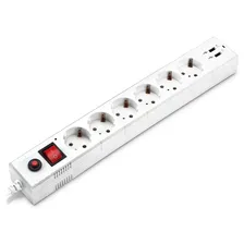 Сетевой фильтр Buro BU-SP5_USB_2A-W 5м. 6 розеток белый