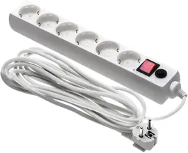 Сетевой фильтр Buro 600SH-16-5-W, 6-розеток, 5м, белый