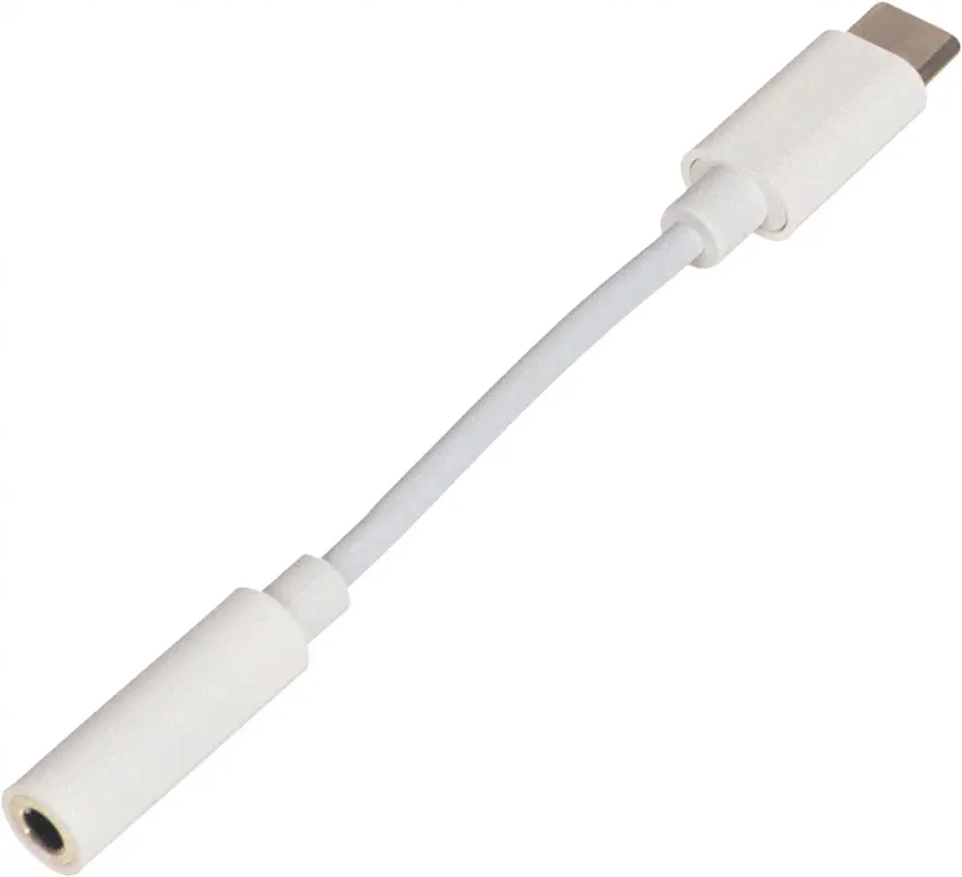Переходник Buro BHP TPC-JCK USB Type-C (m) Jack 3.5mm (f) белый