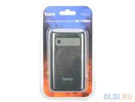 Портативное зарядное устройство Buro RC-7500A-B 7500мАч черный