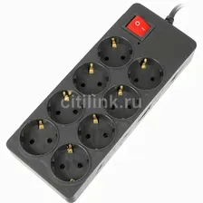 Сетевой фильтр Buro 800SH-5-B, 5м, черный