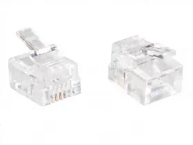 Коннектор RJ-11 Buro TLUS-037, 6P4C телефон, 100шт. (TLUS-037 (RJ-11))