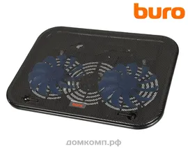 Охлаждающая Подставка охлаждающая Buro BU-LCP140-B214H (до 14", размер 338x255x25мм, гнездо USB х1, вентиляторы 2x140мм)