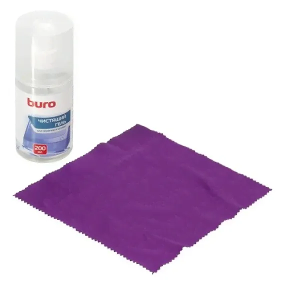 Чистящий набор для экранов и оптики (салфетки+гель) BURO (BU-Gscreen)-0