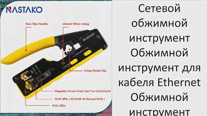 Сетевой обжимной инструмент Обжимной инструмент для кабеля Ethernet Обжимной инструмент