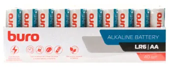 Батарея Buro Alkaline LR6 AA (40шт) спайка