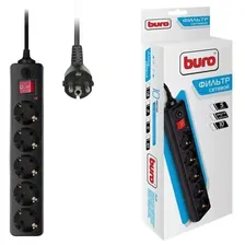 Сетевой фильтр BURO 500SH 10 B 10м 992303