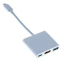 Переходник Type-C - HDMI/USB A/Type-C Buro BHP RET TPC-HDM, белый